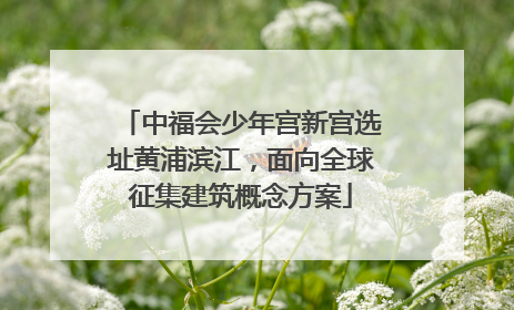 中福会少年宫新宫选址黄浦滨江，面向全球征集建筑概念方案