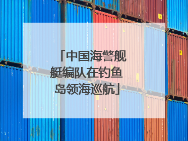 中国海警舰艇编队在钓鱼岛领海巡航