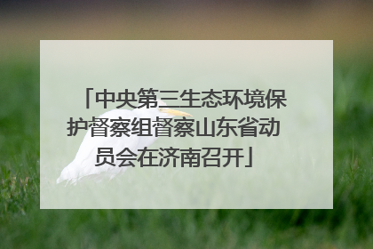 中央第三生态环境保护督察组督察山东省动员会在济南召开