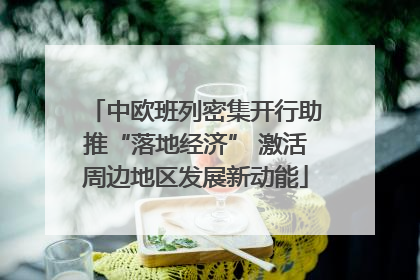 中欧班列密集开行助推“落地经济” 激活周边地区发展新动能