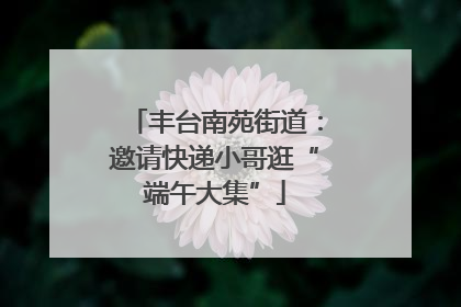 丰台南苑街道：邀请快递小哥逛“端午大集”