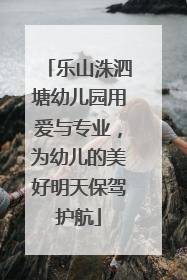 乐山洙泗塘幼儿园用爱与专业，为幼儿的美好明天保驾护航
