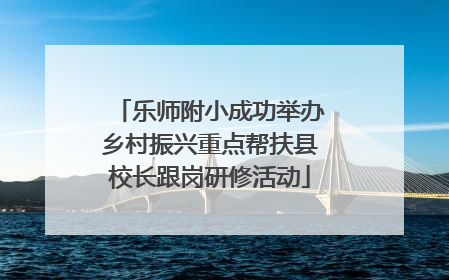 乐师附小成功举办乡村振兴重点帮扶县校长跟岗研修活动