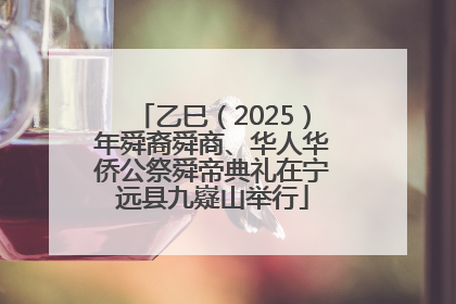 乙巳（2025）年舜裔舜商、华人华侨公祭舜帝典礼在宁远县九嶷山举行