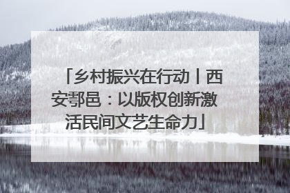 乡村振兴在行动丨西安鄠邑：以版权创新激活民间文艺生命力