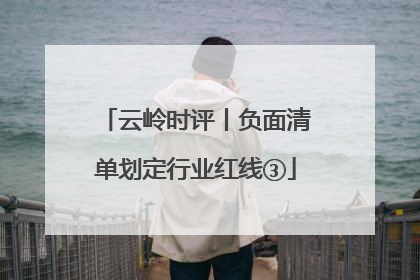 云岭时评丨负面清单划定行业红线③