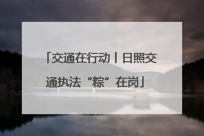 交通在行动丨日照交通执法“粽”在岗