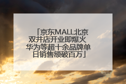 京东MALL北京双井店开业即爆火 华为等超十余品牌单日销售额破百万