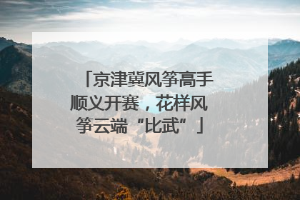 京津冀风筝高手顺义开赛，花样风筝云端“比武”