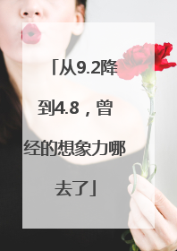 从9.2降到4.8，曾经的想象力哪去了