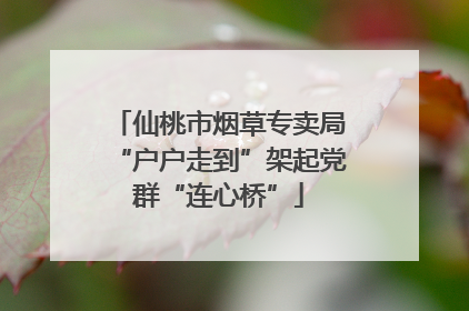 仙桃市烟草专卖局“户户走到”架起党群“连心桥”