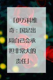 伊万科维奇：国足出局自己会承担非常大的责任