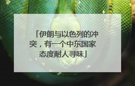 伊朗与以色列的冲突，有一个中东国家态度耐人寻味