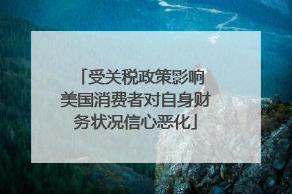 受关税政策影响 美国消费者对自身财务状况信心恶化