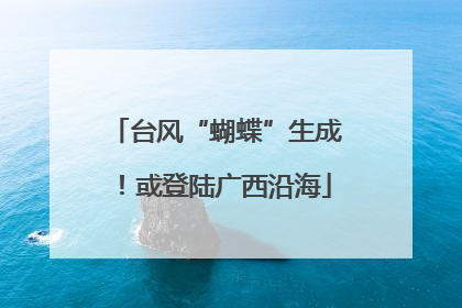 台风“蝴蝶”生成！或登陆广西沿海
