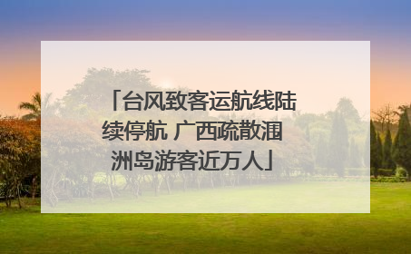 台风致客运航线陆续停航 广西疏散涠洲岛游客近万人