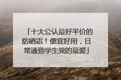 十大公认最好平价的防晒霜！便宜好用，日常通勤学生党的蕞爱