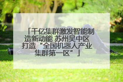 千亿集群激发智能制造新动能 苏州吴中区打造“全国机器人产业集群第一区”
