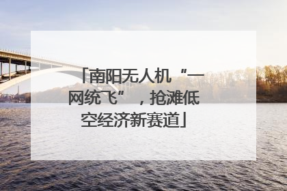 南阳无人机“一网统飞”，抢滩低空经济新赛道