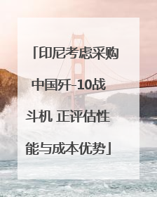 印尼考虑采购中国歼-10战斗机 正评估性能与成本优势