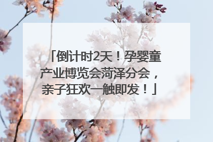倒计时2天！孕婴童产业博览会菏泽分会，亲子狂欢一触即发！