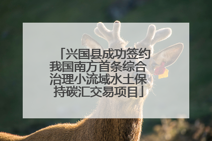兴国县成功签约我国南方首条综合治理小流域水土保持碳汇交易项目