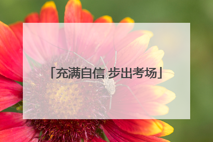 充满自信 步出考场
