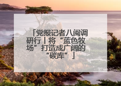 党报记者八闽调研行丨将“蓝色牧场”打造成广阔的“碳库”