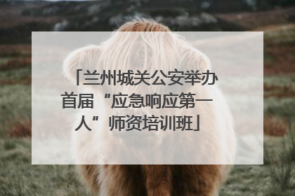 兰州城关公安举办首届“应急响应第一人”师资培训班