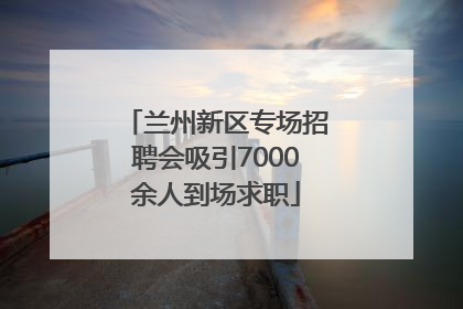 兰州新区专场招聘会吸引7000余人到场求职