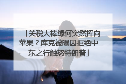关税大棒缘何突然挥向苹果？库克被曝因拒绝中东之行触怒特朗普