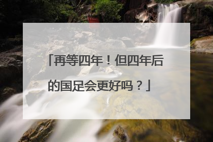 再等四年！但四年后的国足会更好吗？