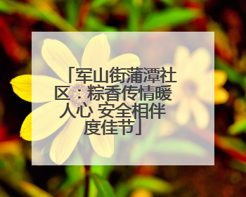 军山街蒲潭社区：粽香传情暖人心 安全相伴度佳节