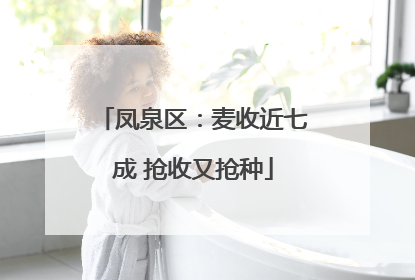 凤泉区：麦收近七成 抢收又抢种