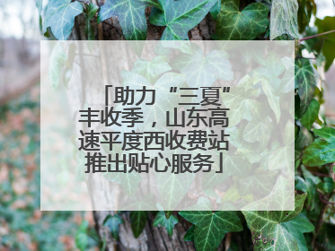 助力“三夏”丰收季，山东高速平度西收费站推出贴心服务