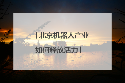 北京机器人产业如何释放活力