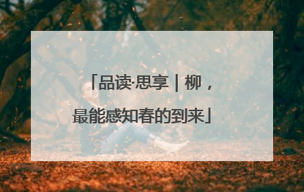品读·思享｜柳，最能感知春的到来