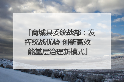 商城县委统战部：发挥统战优势 创新高效能基层治理新模式