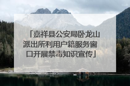 嘉祥县公安局卧龙山派出所利用户籍服务窗口开展禁毒知识宣传
