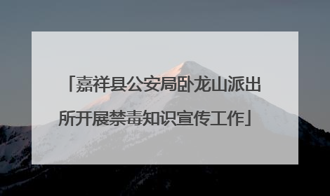 嘉祥县公安局卧龙山派出所开展禁毒知识宣传工作