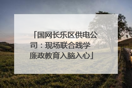 国网长乐区供电公司：现场联合践学 廉政教育入脑入心