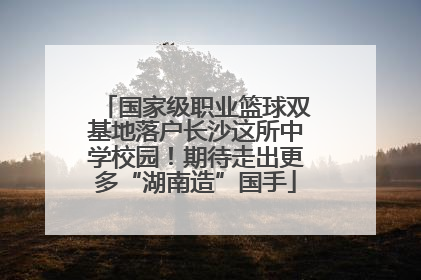 国家级职业篮球双基地落户长沙这所中学校园！期待走出更多“湖南造”国手