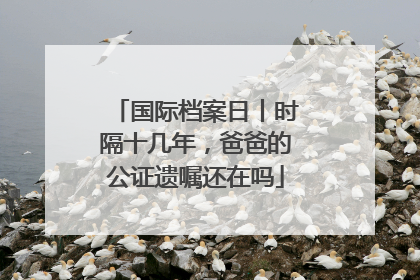 国际档案日丨时隔十几年，爸爸的公证遗嘱还在吗