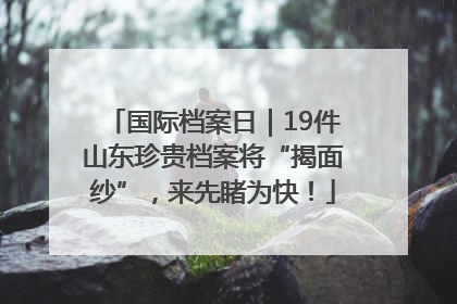 国际档案日｜19件山东珍贵档案将“揭面纱”，来先睹为快！