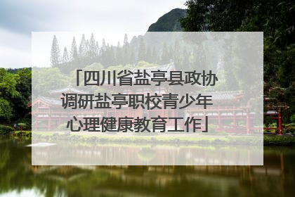 四川省盐亭县政协调研盐亭职校青少年心理健康教育工作