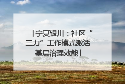 宁夏银川：社区“三力”工作模式激活基层治理效能