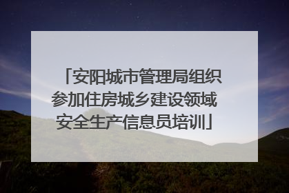 安阳城市管理局组织参加住房城乡建设领域安全生产信息员培训