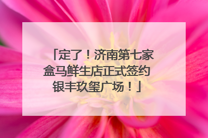 定了！济南第七家盒马鲜生店正式签约银丰玖玺广场！