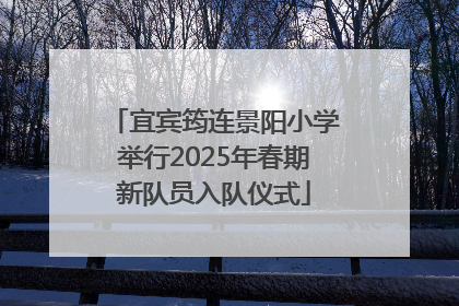 宜宾筠连景阳小学举行2025年春期新队员入队仪式