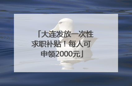 大连发放一次性求职补贴！每人可申领2000元